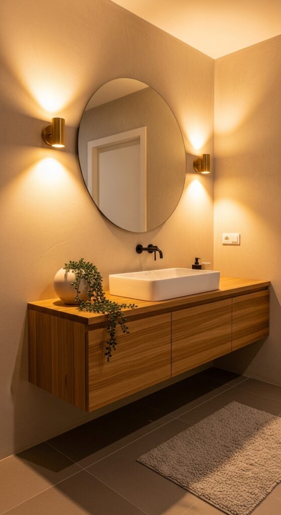 Layered Bathroom Lighting