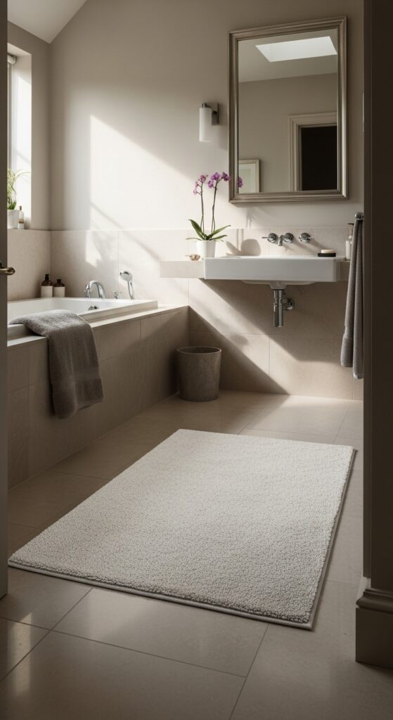 19 Elegant Bathroom Decor Ideas That Feel Luxurious at Home 17 Soft Bathroom Textiles