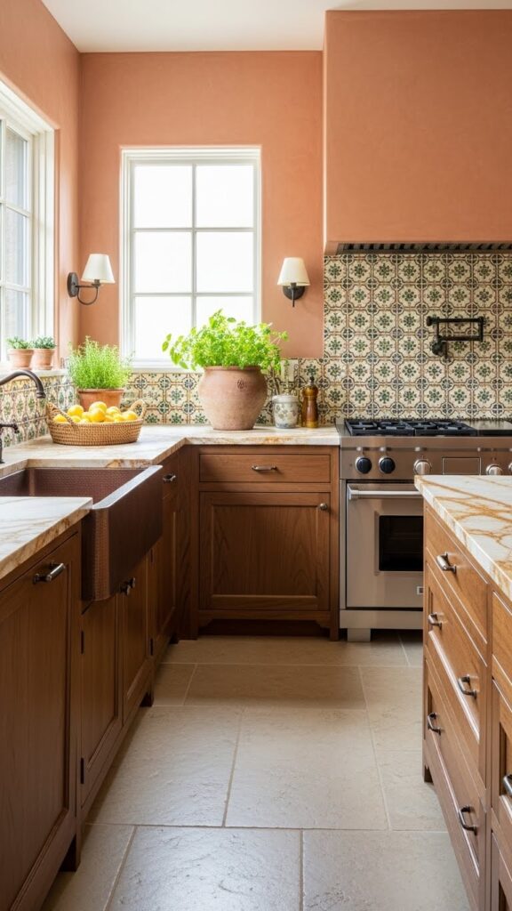 21 Kitchen Color Ideas That Make Any Kitchen Feel New 16 Terracotta Kitchen