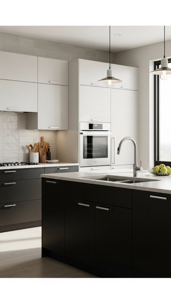 21 Kitchen Color Ideas That Make Any Kitchen Feel New 18 Two Tone Kitchen