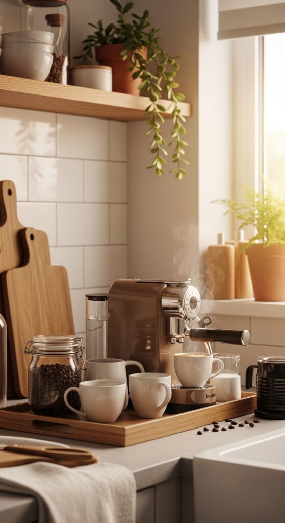 21 Small Kitchen Ideas 2026 That Make Tiny Spaces Feel Huge 17 Coffee Station 1