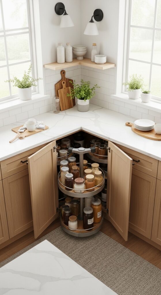 19 Hidden Pantry Ideas to Maximize Space Without Sacrificing Style 17 Corner Hidden Pantry