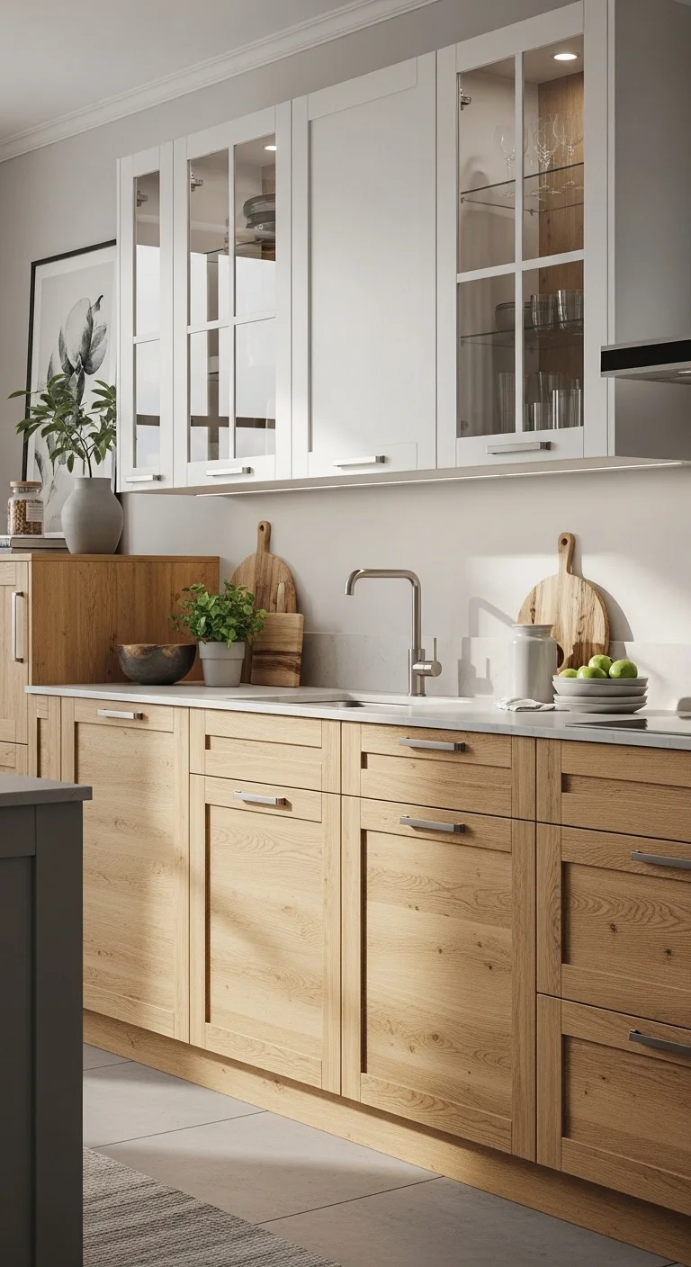 21 Kitchen Cabinet Ideas That Will Completely Transform Your Kitchen 18 Mixed Material Cabinets