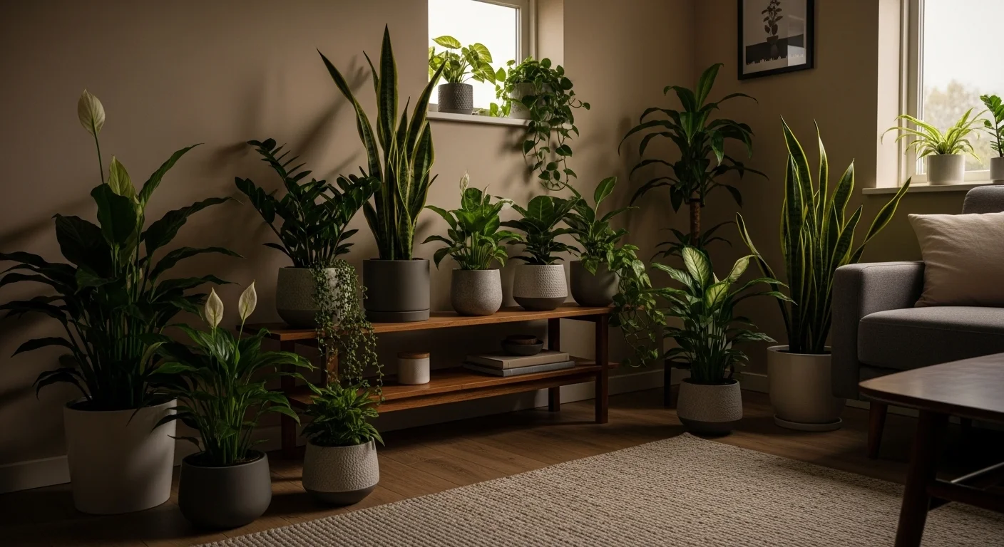 best indoor plants dark rooms